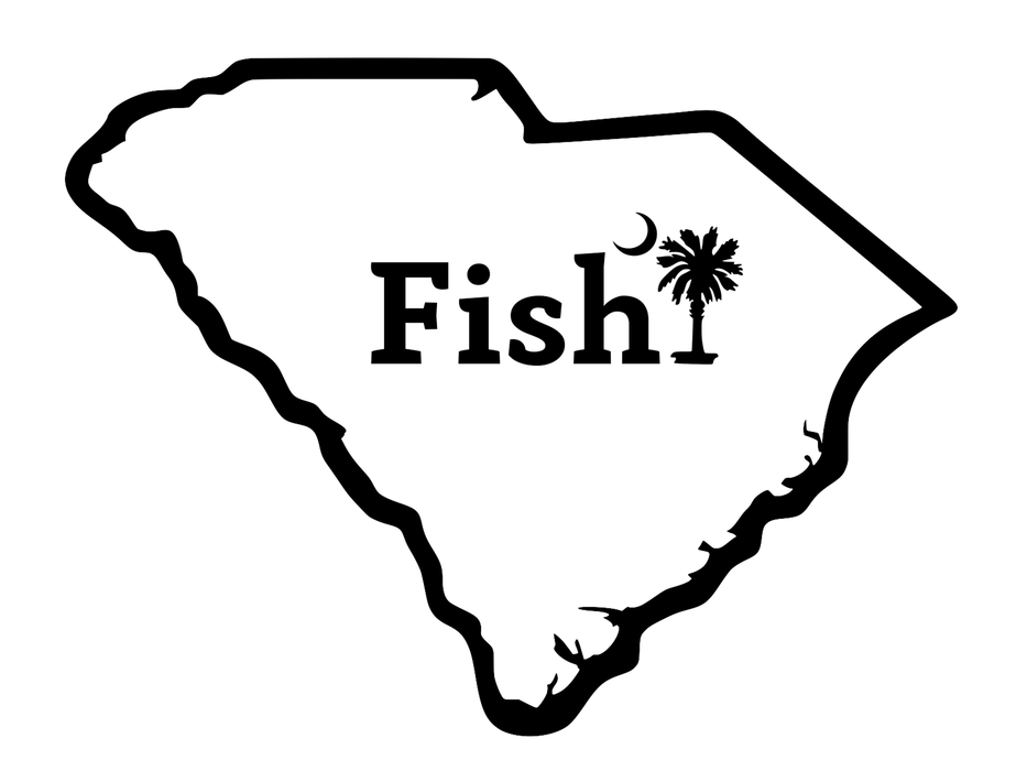 Fish South Carolina Palm Decal - Hunting and Fishing Depot