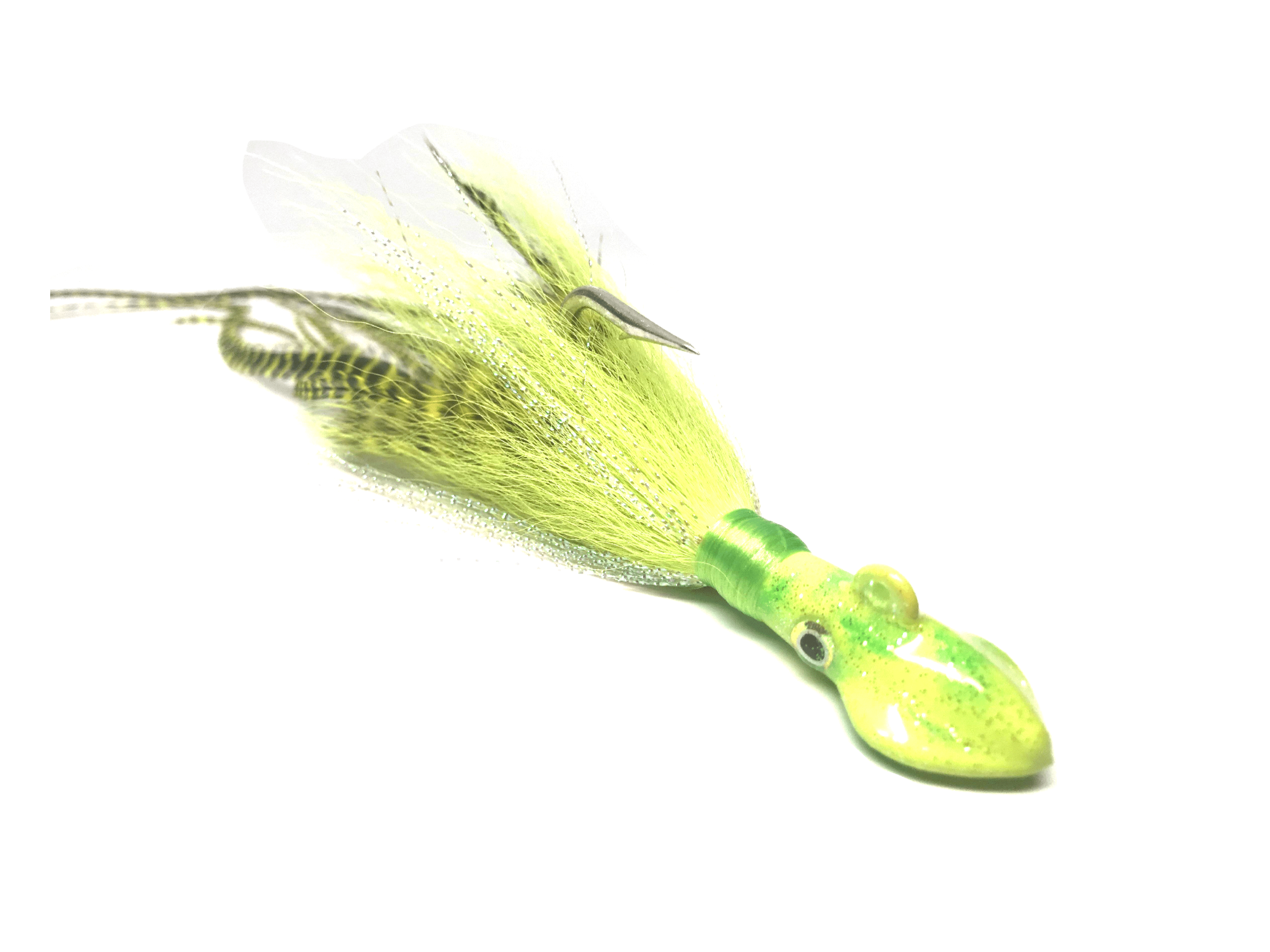 Squid Head Crazy Chartreuse Cobia Jig