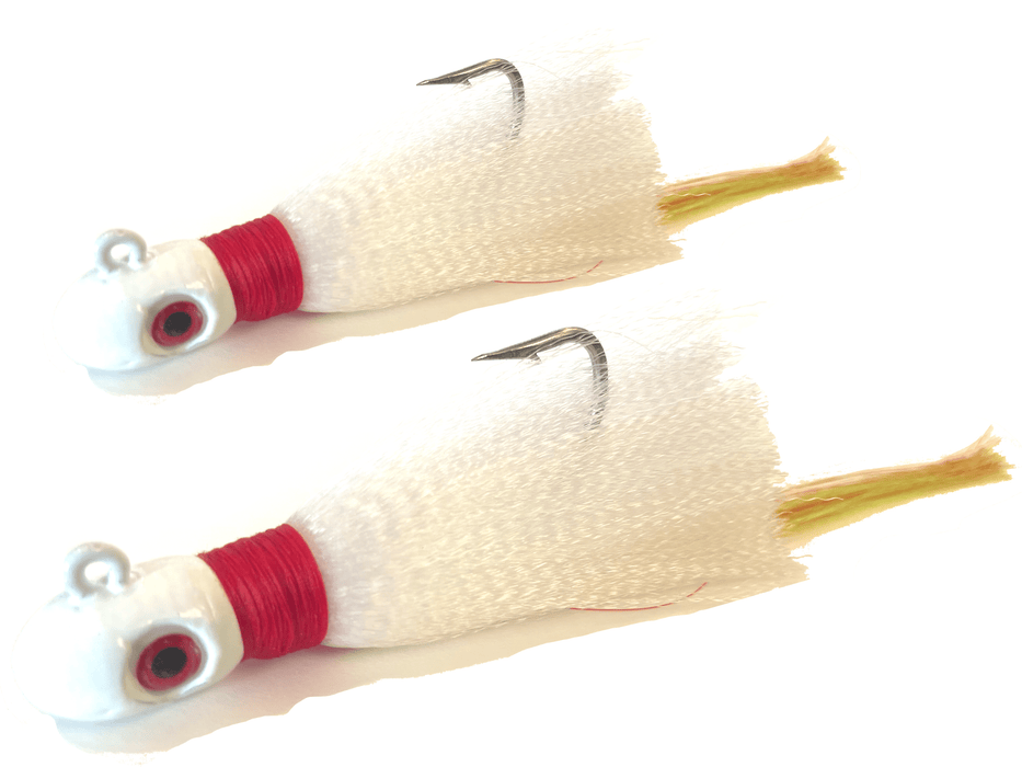 Two Pack Red and White Flair Hawk Jig