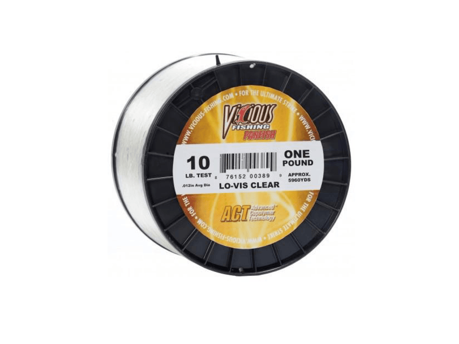 Vicious Panfish Fishing Line 10 lb Clear