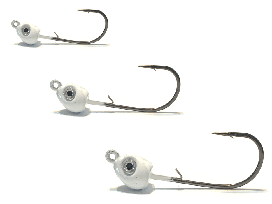 White J-Slammer Saltwater Jig Heads 3pk 1/8oz White J-Slammer Saltwater Jig Heads 3pk 1/8oz