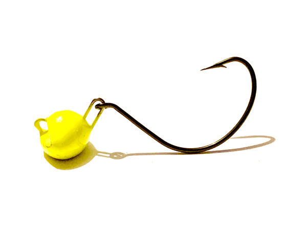 Yellow Chartreuse live bait swing head flounder jig