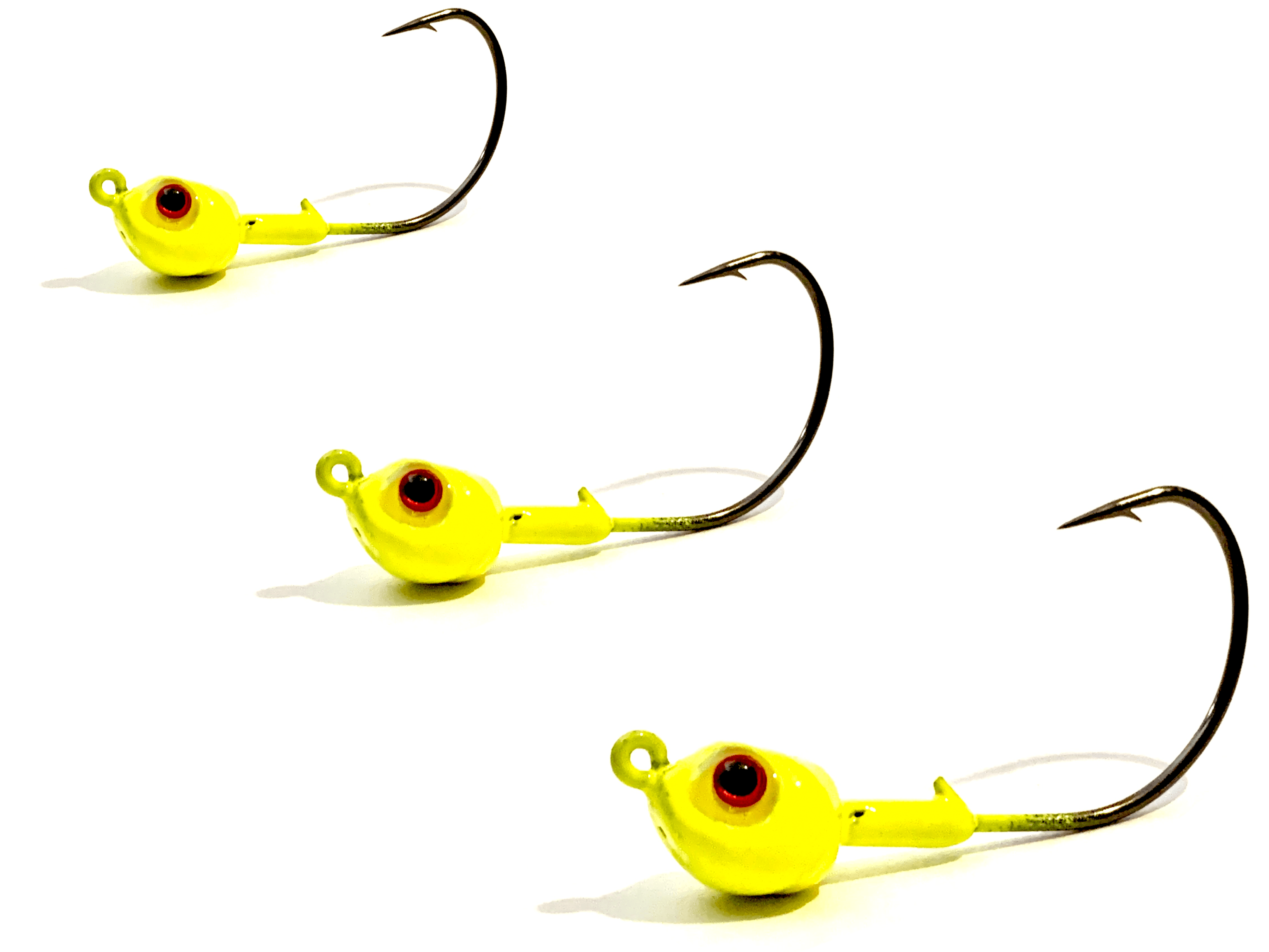 Yellow Chartreuse Kahle Hook Live Bait Jig Heads 3pk– Hunting and