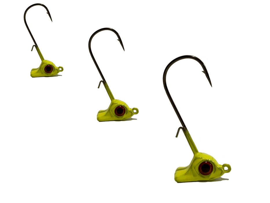 Yellow Chartreuse Stand Up Jigs 3pk