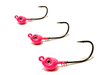 pink saltwater jig heads 3 3pack j hook